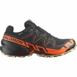 Férfi futó trail cipők SALOMON Speedcross 6 GTX M black shocking orange white kép