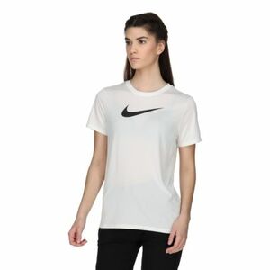 Női rövid ujjú edzőpóló NIKE W NK DF TEE RLGND HBR WHITE BLACK kép