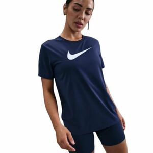 Női rövid ujjú edzőpóló NIKE W NK DF TEE RLGND HBR MIDNIGHT NAVY WHITE kép