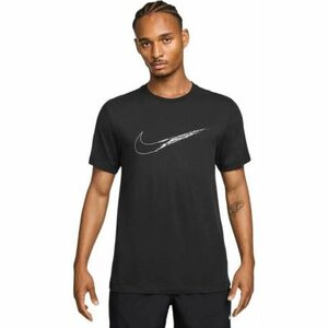 Férfi rövid ujjú edzőpóló NIKE M NK DF TEE HBR BLACK WHITE kép