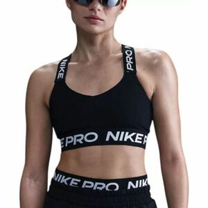 Női edzősport melltartó NIKE PRO W NP BRA TT BLACK BLACK WHITE kép