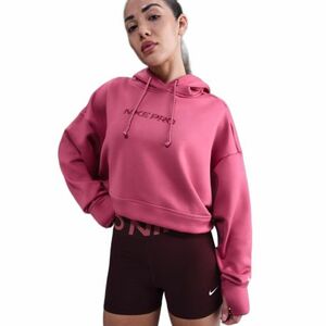 Női kapucnis edzőpulóver NIKE PRO W NP TF FLC HOODIE GG GRX SWEET BEET WHITE kép