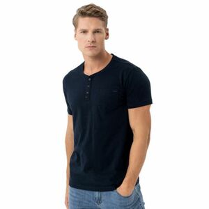 Férfi rövid ujjú póló VOLCANO TM-HUBRIS-NAVY kép