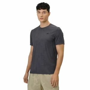 Férfi rövid ujjú futó póló 4F TSHIRT FNK M1778-21A-BLACK ALLOVER kép