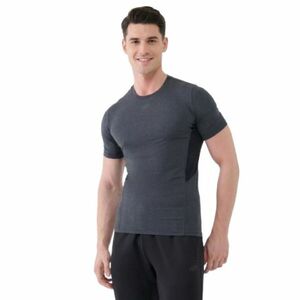 Férfi rövid ujjú edzőpóló 4F TSHIRT FNK M2141-22M-ANTHRACITE MELANGE kép