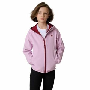 Lány túrázó Softshell dzseki kapucnival 4F JUNIOR SOFTSHELL JACKET F478-52S-LIGHT VIOLET kép