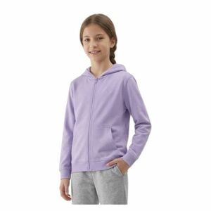 Lány kapucnis pulóver cipzárral 4F JUNIOR SWEATSHIRT F2322-51S-VIOLET kép