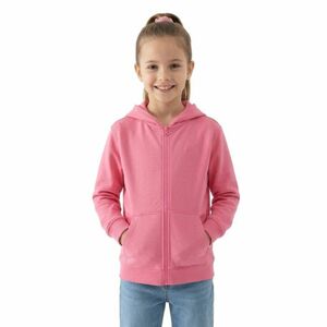 Lány kapucnis pulóver cipzárral 4F JUNIOR SWEATSHIRT F2322-54S-PINK kép