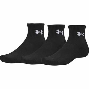 Zoknik UNDER ARMOUR 3 PACK-UA Performance Cotton Qtr-BLK kép