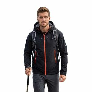 Férfi túrázó Softshell kabát kapucnival NORTHFINDER AMBROSE-270blackblack kép