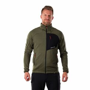 Férfi túrázó polár pulóver cipzárral NORTHFINDER EUSTACIO-550blackdarkgreen kép