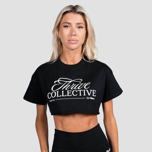 GymBeam Women‘s Thrive Cropped T-shirt Black kép