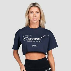GymBeam Women‘s Earned Cropped T-shirt Midnight kép