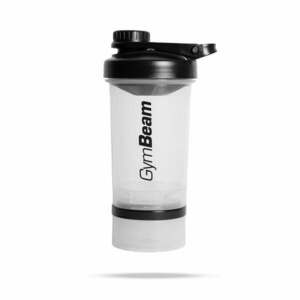 GymBeam Multi-StorageShaker 2in1 Clear 500ml kép