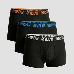 GymBeam Men‘s FIT Trunks 3Pack Black kép