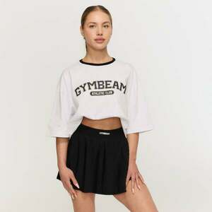 GymBeam Women‘s Varsity Oversized T-Shirt White kép