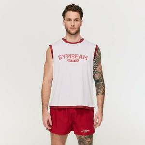 GymBeam Men‘s Varsity Tank Top White kép