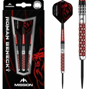 Dart szett Mission steel Roman Benecky Black-Red PVD 22g, 90% gravírozott kép