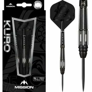 Dart szett Mission steel Kuro 23g, black, M4, rear taper, 95% gravírozott kép