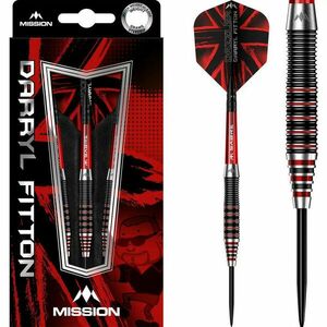 Dart szett Mission steel Darryl Fitton Black-Red Electro 22g, 95% gravírozott kép