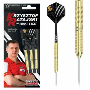 BULL'S Krzysztof Ratajski Brass Gold Steel Dart, 24g kép
