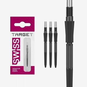 Darts fémhegy TARGET Swiss Point Elysian Archetype 43, fekete 30mm kép