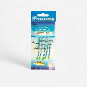Caperlan Előke Blue Mac tengeri horgászathoz, 5 db 1/0 horoggal, zöld kép