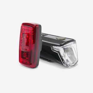 Decathlon Kerékpár lámpa szett, első és hátsó, elemes, 75 lumen - ST 110 kép