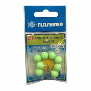 Flashmer Lebegő gyöngyök tengeri horgászathoz, foszforeszkáló, kerek kép