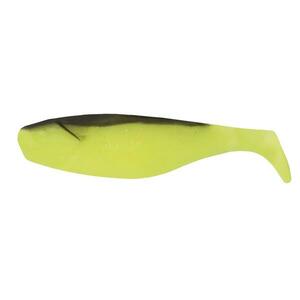 Mann's Gumihal 6 cm SHAD FCHBB 10 db / csomagolás, fluo sárga, fekete háttal kép