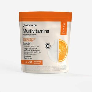 Decathlon Multivitamin, cukormentes, természetes narancs aromával, 30 darabos kép