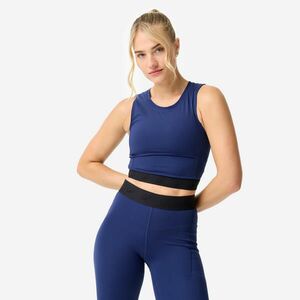 Domyos Női fitnesz crop top, gumírozott derekú kép