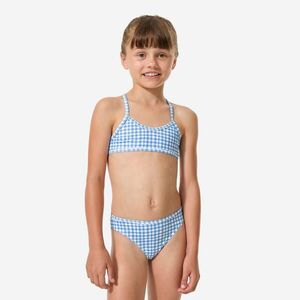 Decathlon Lány kétrészes fürdőruha, keresztezett pántokkal - Boni vichy kép
