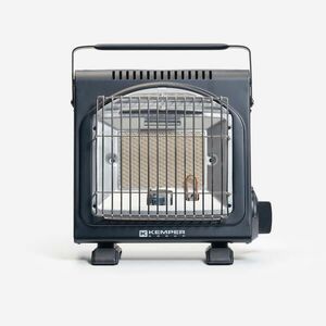 Kemper Hordozható gázmelegítő gázpatronnal, 1700 W-os, kb. 2 óra 30 perc üzemidővel kép