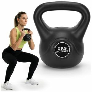 ActiGet Kettlebell súlyzó 2kg - Fekete kép