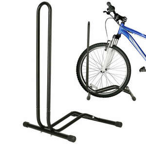 Egyetlen fém kerékpárállvány fekete kép