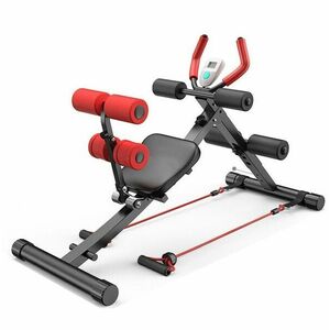 Pepita állítható has-, kar-, láberősítő pad gumikötéllel - Fekete, Piros kép