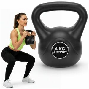 ActiGet Kettlebell súlyzó 4kg - Fekete kép