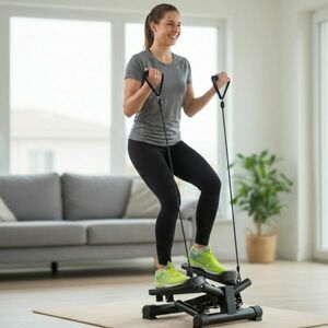 Pepita Taposógép gumikötéllel és LCD kijelzővel - Fekete, Piros kép