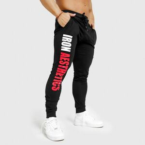 Jogger melegítő Iron Aesthetics Vertical, fekete-piros - HIBÁS TERMÉK kép
