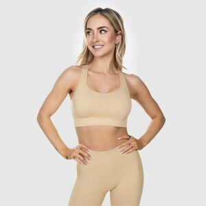 Varrás nélküli sportmelltartó Iron Aesthetics Seamless Butt, bézs kép
