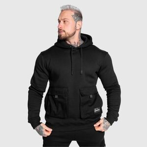Kapucnis pulóver Iron Aesthetics Cargo Hoodie, fekete kép