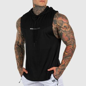Sportatléta Iron Aesthetics Hoodie Tank, fekete kép