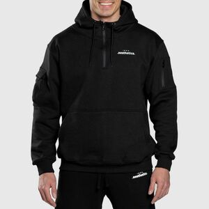 Oversize cipzáros pulóver Iron Aesthetics Loaded, fekete kép