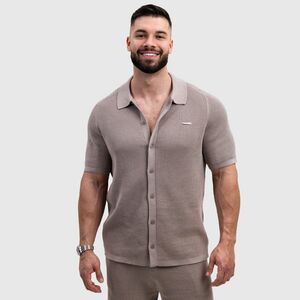 Férfi kötött ing Iron Aesthetics Vibe, bézs kép