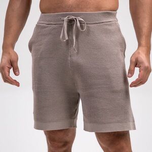 Férfi kötött rövidnadrág Iron Aesthetics Vibe, bézs kép