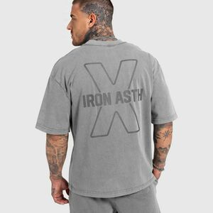 Férfi póló Iron Aesthetics X Washed, szürke kép