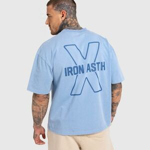 Férfi póló Iron Aesthetics X Washed, kék kép