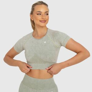 Női crop top Iron Aesthetics Faded, washed green kép