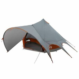 vidaXL Teepee sátor 5 fő számára Szürke és narancs 415 x 415 x 247 cm kép